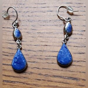 Lapis and sterling earrings